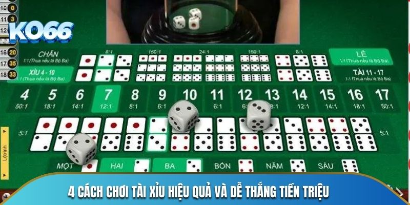 4 cách chơi tài xỉu hiệu quả và dễ thắng tiền triệu