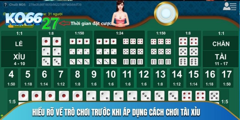 Hiểu rõ về trò chơi trước khi áp dụng cách chơi tài xỉu